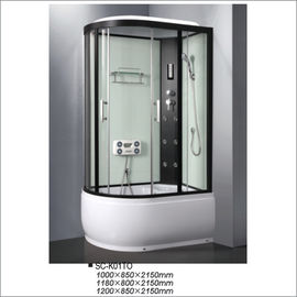 Oval High Tray Reversible Corner Shower Cabin With Shelf Multi Functional
