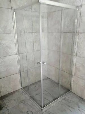 فریم فلزی تمام شیشه ای شفاف اتاق دوش مربع 90x90 سانتی متر