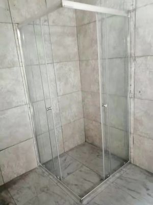 اتاق دوش درب کشویی شیشه ای کامل شفاف 900x900 میلی متر