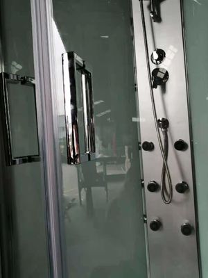 اتاق دوش بخار فن دار با زمینه شیشه ای سفید 900x900 میلی متر